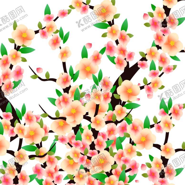 编号：71433409242200022734【酷图网】源文件下载-桃花装饰元素