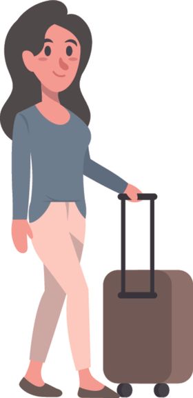 游客观光者旅行箱旅者