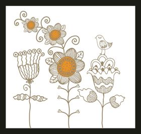 手绘花卉花朵素材素材