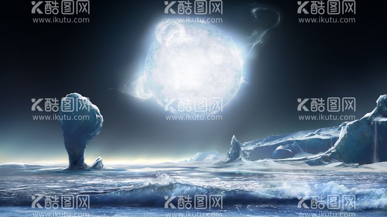 编号：53450212291538506990【酷图网】源文件下载-唯美星球宇宙月球背景