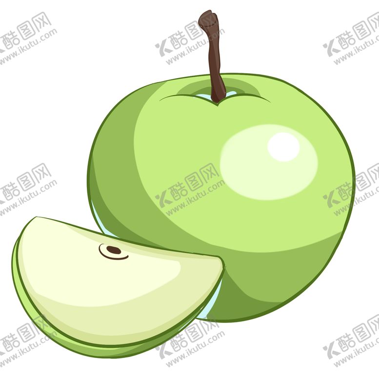 编号：46587109220738020538【酷图网】源文件下载-手绘青苹果