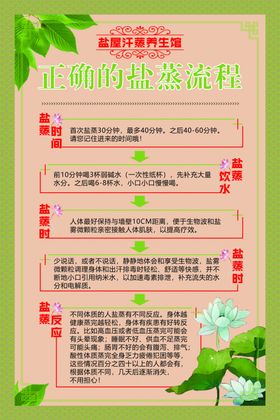 汗蒸流程