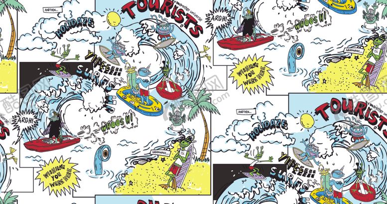 编号：75207309190139019221【酷图网】源文件下载-大牌冲浪涂鸦