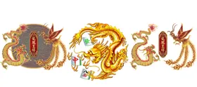 龙凤呈祥青古元素