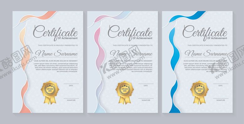 编号：18486109200028055052【酷图网】源文件下载-证书模版