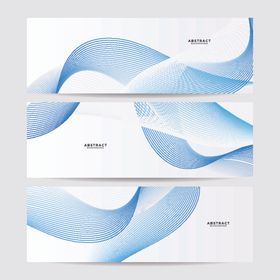 蓝色波浪曲线背景