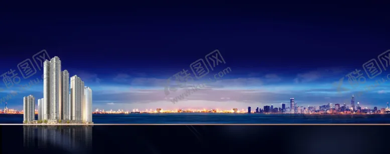 编号：33279107031056372053【酷图网】源文件下载-湖景地产城市江景