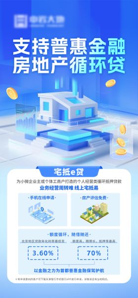 地产金融普惠贷海报