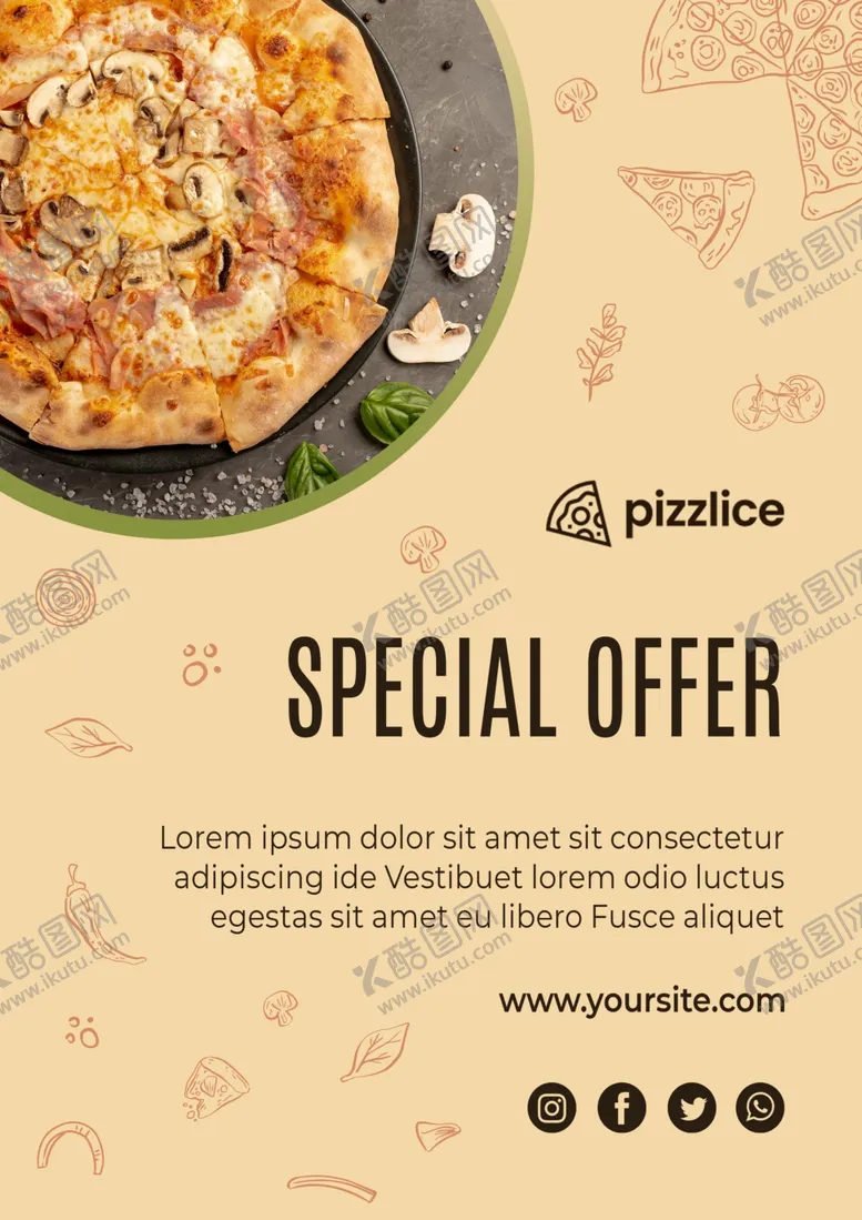 编号：37899709191522034942【酷图网】源文件下载-披萨海报