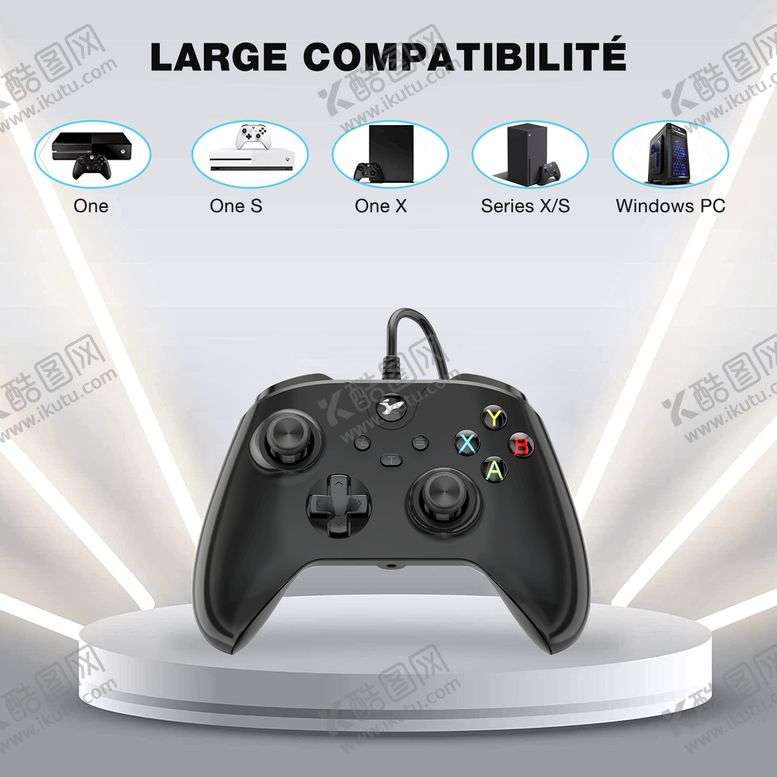 编号：70384909181252238937【酷图网】源文件下载-XBOX 有线手柄 手柄兼容图