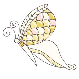 花朵蝴蝶卡通图案