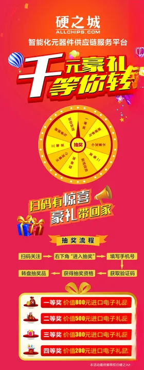 千元豪礼转盘活动海报