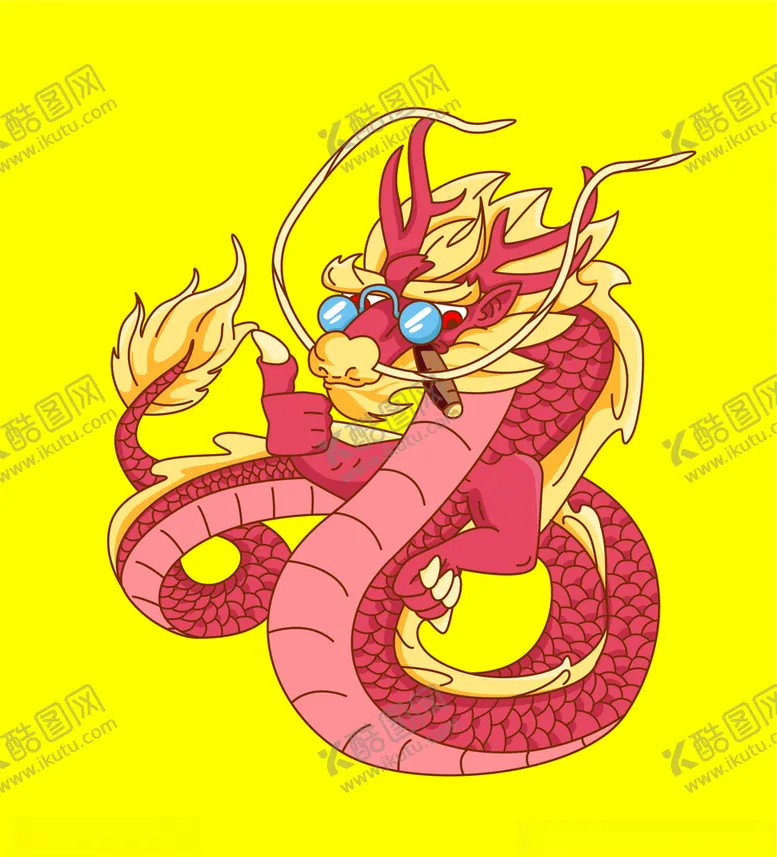 编号：92733203140055393309【酷图网】源文件下载-红色喜庆中国新年龙