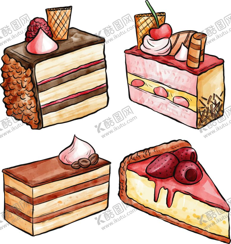 编号：32207109140935313132【酷图网】源文件下载-手绘蛋糕