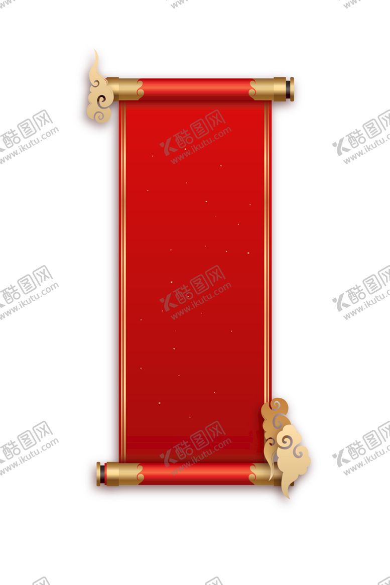 编号：84039210080655296285【酷图网】源文件下载-红色卷轴