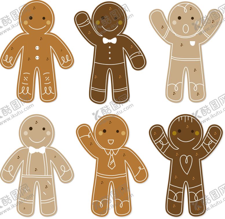 编号：84297610010949342456【酷图网】源文件下载-圣诞节姜饼人