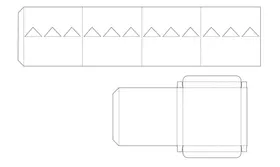 包装盒刀模展开图