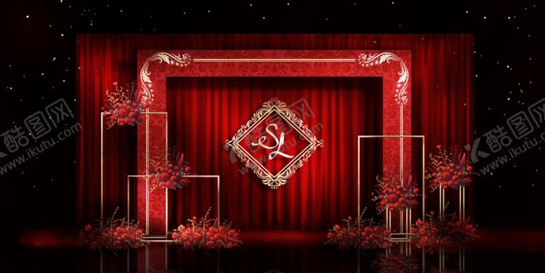 编号：41480009292104464178【酷图网】源文件下载-红色欧式场景效果图