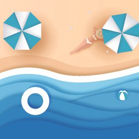 夏日素材海报元素