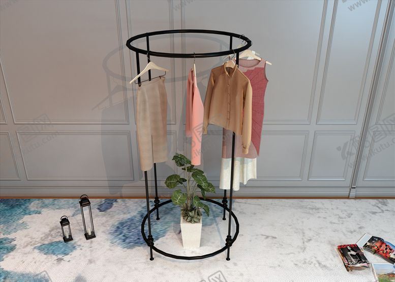 编号：41333910070724541046【酷图网】源文件下载-3d圆形展架模型