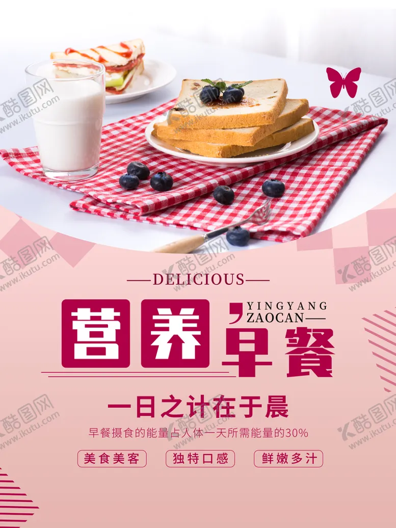 编号：32580609122135048567【酷图网】源文件下载-营养早餐美食海报