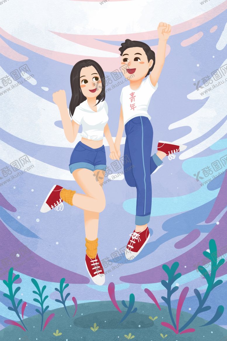 编号：67480306180733414504【酷图网】源文件下载-青春插画