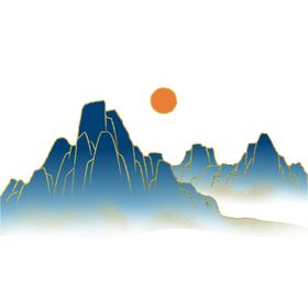 手绘古风插画背景图片中国素材唯美中国展板