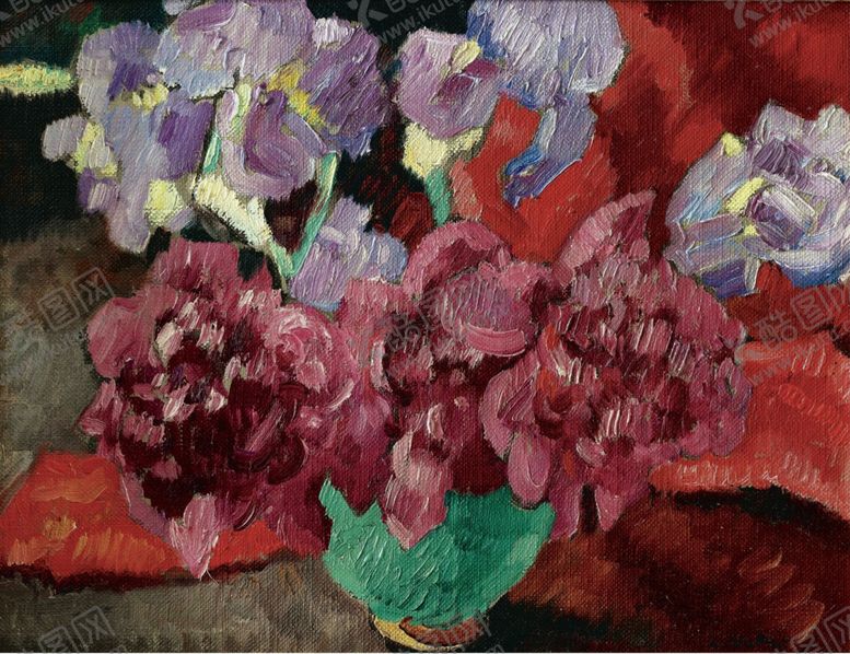 编号：88721809191200144120【酷图网】源文件下载-静物花朵植物油画