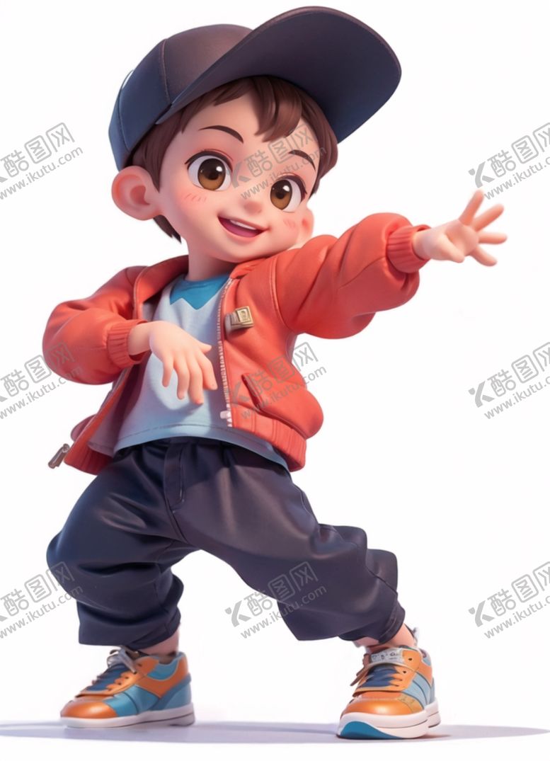 编号：43220901271320122780【酷图网】源文件下载-3D跳舞儿童