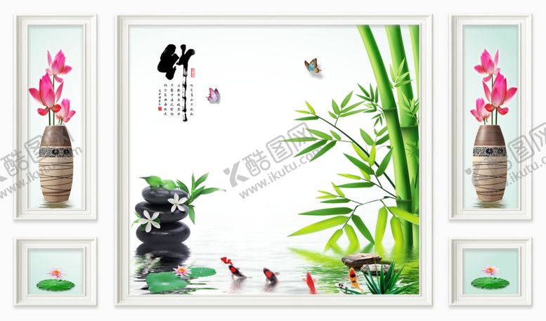 编号：80914501251038174864【酷图网】源文件下载-竹子中式背景