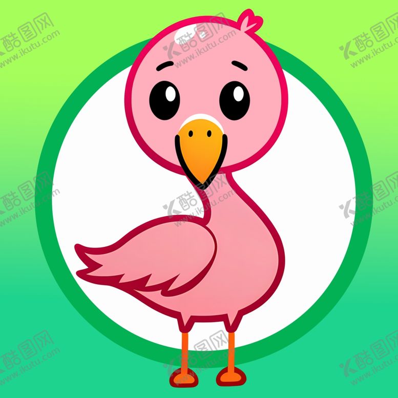 编号：52206801270400501677【酷图网】源文件下载-手绘卡通小火烈鸟
