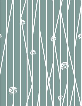 浅绿条纹底白色花卉图案