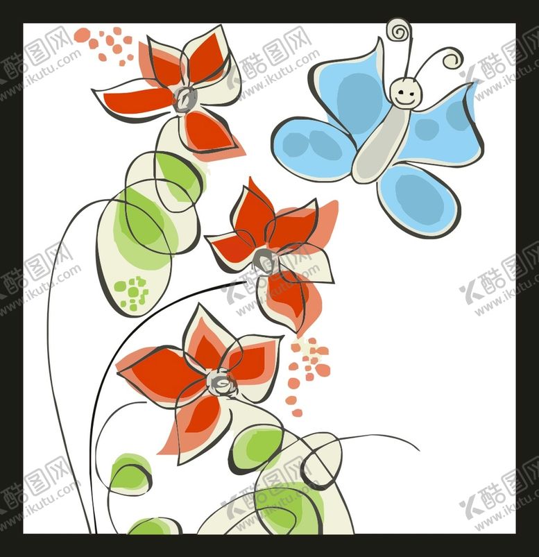 编号：97334801311000586480【酷图网】源文件下载-手绘花卉花朵