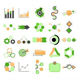 绿色商务图表与办公