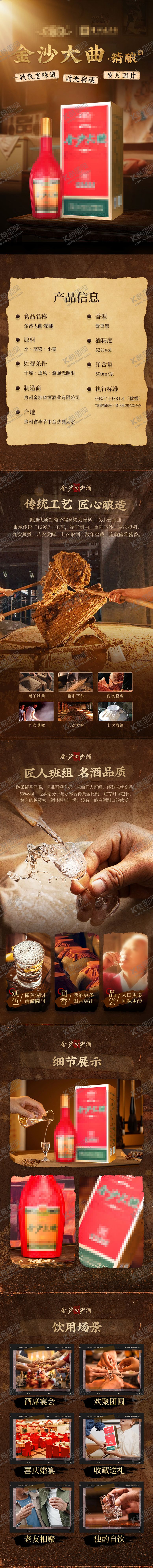 编号：52561301121320522378【酷图网】源文件下载-电商酒类怀旧风详情长图