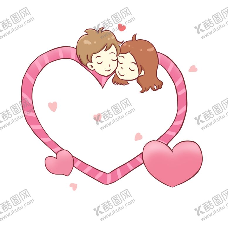 编号：68775307062329304757【酷图网】源文件下载-爱心情侣手绘卡通边框