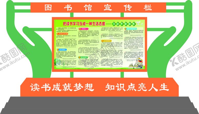 编号：26326101300933307768【酷图网】源文件下载-图书馆宣传牌