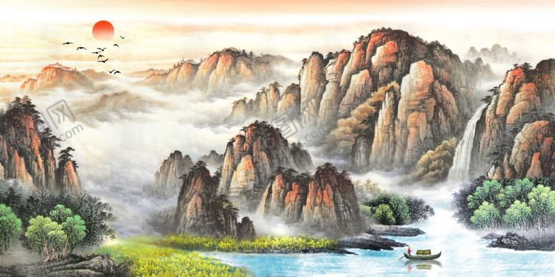 编号：78480607022240177733【酷图网】源文件下载-山水画