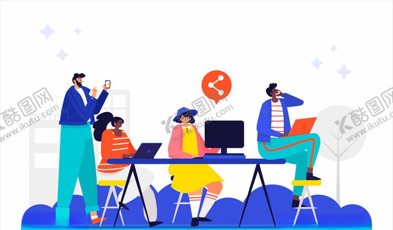 编号：93761707021058514681【酷图网】源文件下载-办公中的男女