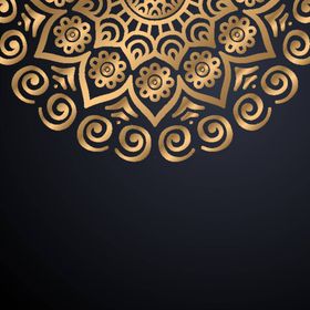 金色古典花纹复雅装饰