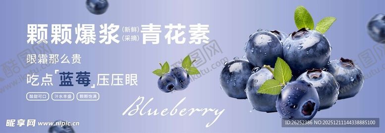 编号：18487012182146377828【酷图网】源文件下载-蓝莓灯箱海报