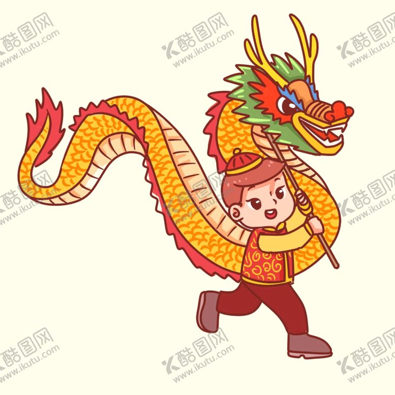 编号：16210205121436379676【酷图网】源文件下载-男孩舞龙