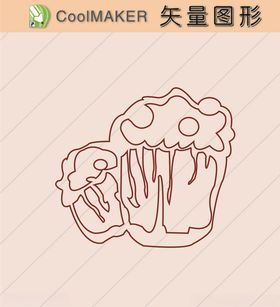 生活剪纸简洁手绘手绘图案