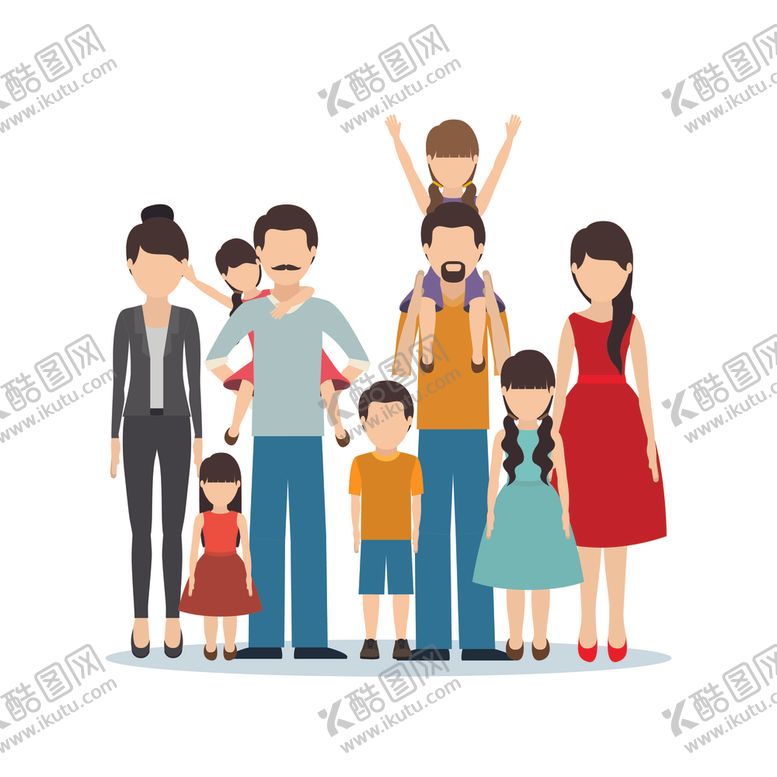 编号：52712606282100054060【酷图网】源文件下载-家庭成员生活插画
