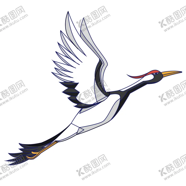 编号：12754504190057019255【酷图网】源文件下载-中国风仙鹤丹顶鹤古风古典元素图