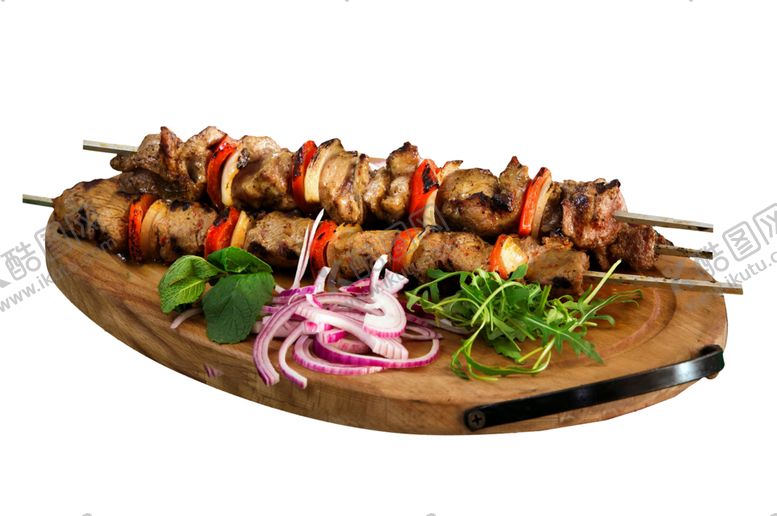 编号：35616809280903129844【酷图网】源文件下载-无烟烧烤洋葱香菜牛肉串