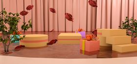 赛博舞台科技展台C4D场