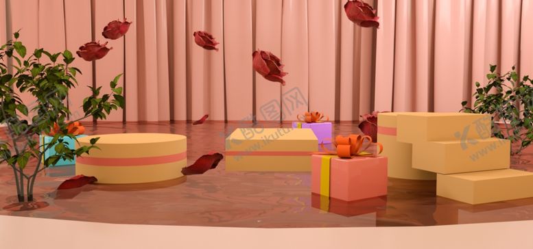 编号：53139804082309308500【酷图网】源文件下载-赛博舞台科技展台C4D场