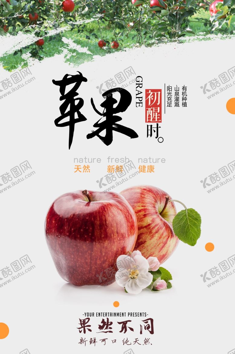 编号：93457206241928372195【酷图网】源文件下载-苹果水果活动宣传海报素材
