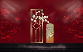 中国风背景墙